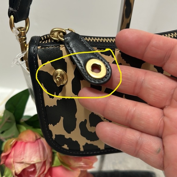 Coach Leopard print handbag swinger 20 and credit card wallet set - Picture 11 of 15